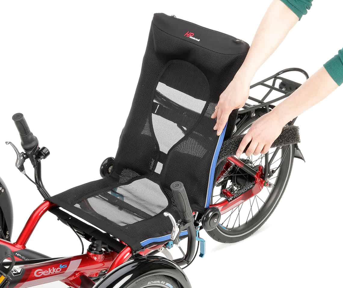 individually adjustable recumbent seat orthoflex