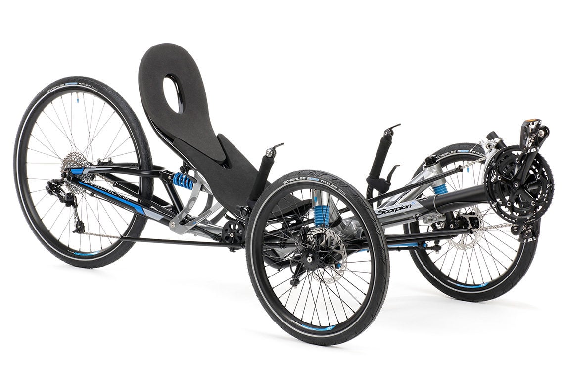 fullsuspension 26 inch recumbent tricycle scorpion fs 26