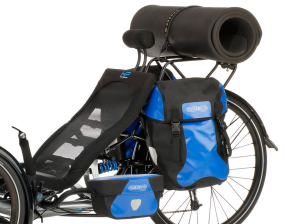 vollgefedertes full suspension recumbent trike scorpion fs 26 gepaeck luggage bags