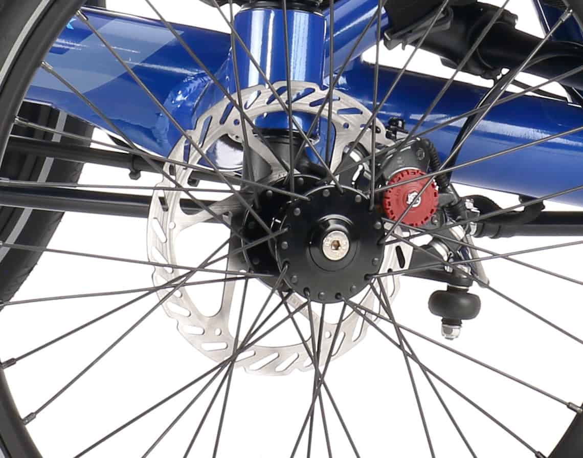 Detail Scheibenbremse Disc Brake Liege-Dreirad Recumbent Trike Serie Gekko