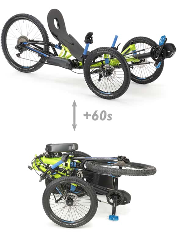 foldable off road recumbent trike scorpion fs 26 enduro