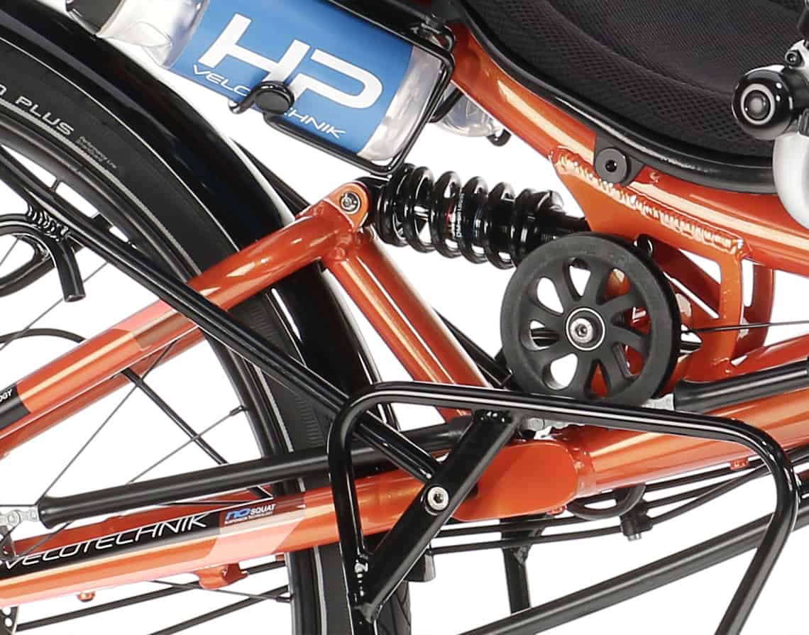 reiserad liegerad travel recumbent bike streetmachine gte rear suspension heck federung