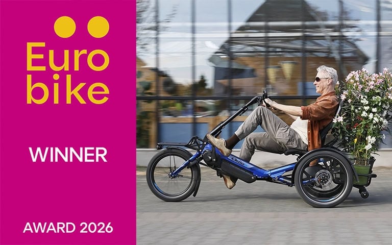 Liegerad Dreirad Recumbent HP Velotechnik Eurobike Award mobil