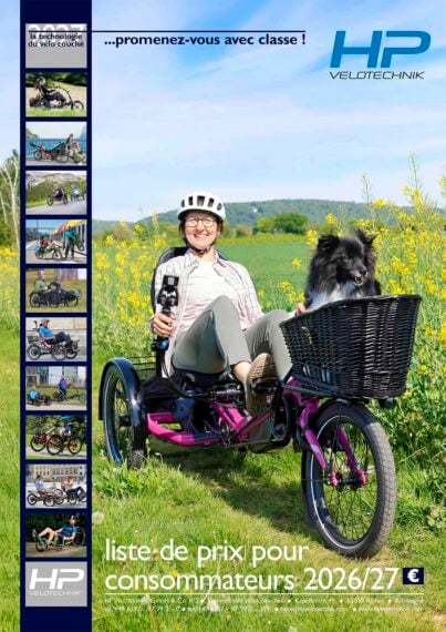 HP Velotechnik liste de prix consommateurs vélos couchés accessoires FRA EUR