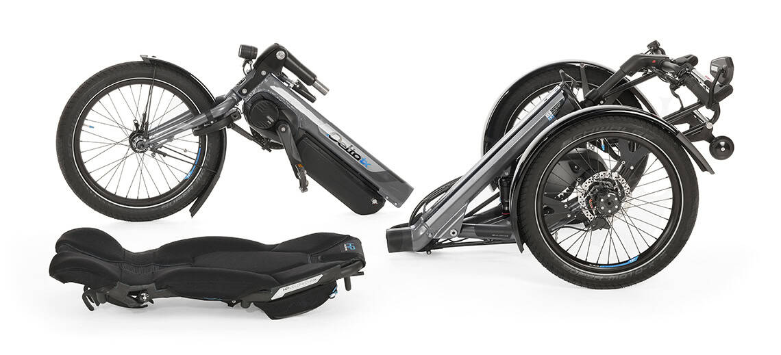 delta tx elektro-dreirad electric trike teilbar splittable